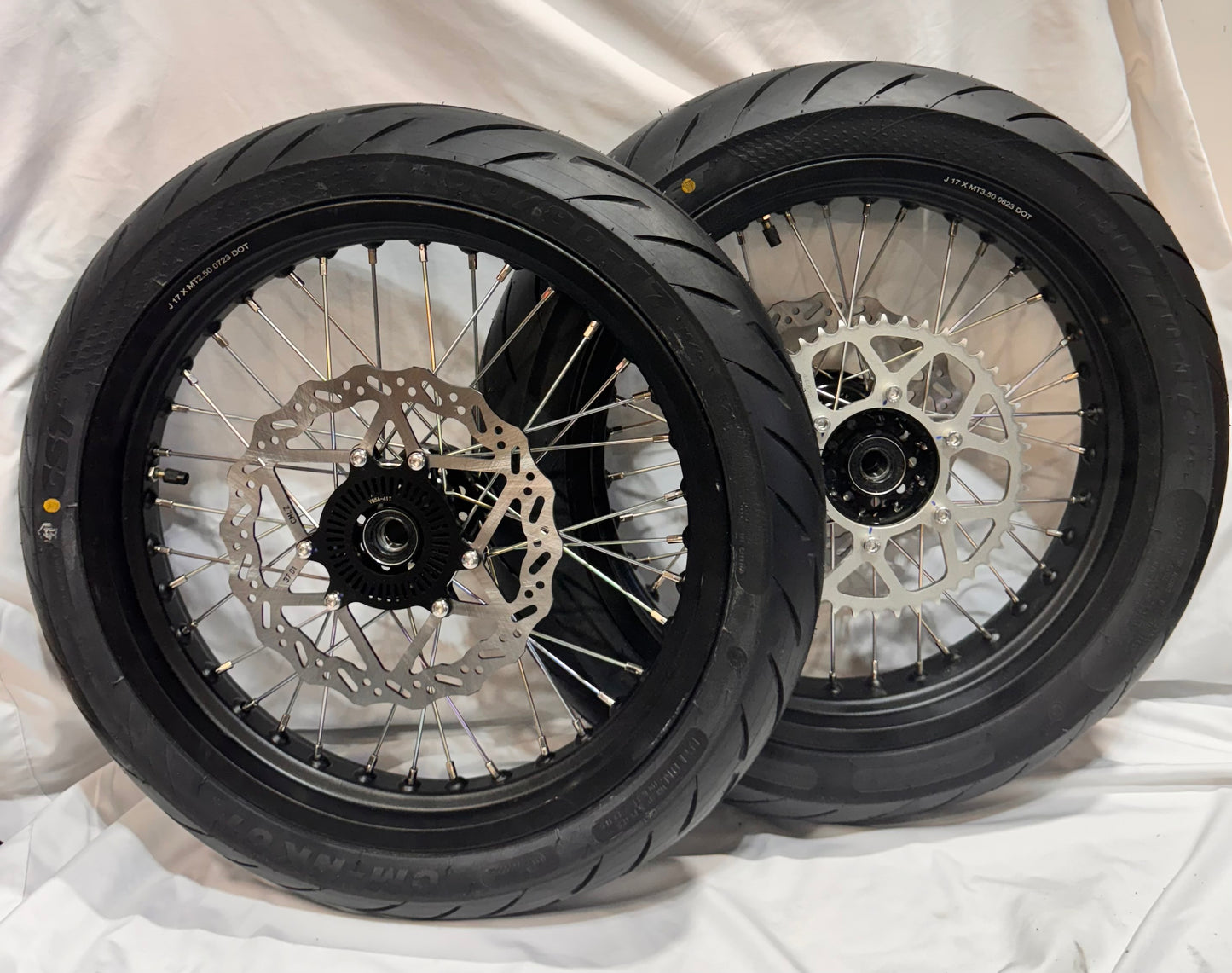 17" Ultra Bee Complete Supermoto Wheel Set